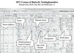 Labelled Census Record